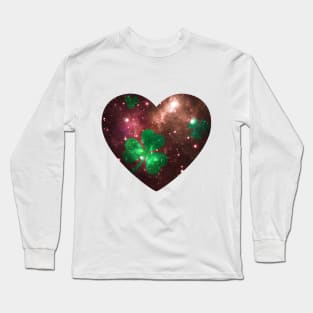 Shamrock in heart Long Sleeve T-Shirt